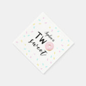 Zwei Sweet Donut 2. Geburtstags-Party Serviette (Ecke)