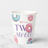 Zwei Sweet Donut Geburtstagsparty Pappbecher (Vorderseite)