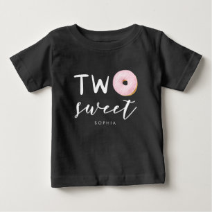 Zwei Sweet Donut Thema 2. Geburtstag Party Baby T-shirt