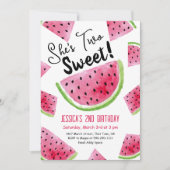 Zwei Sweet Melon Birthday Party Einladung (Vorderseite)