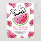 Zwei Sweet Melon Birthday Party Einladung (Vorderseite)