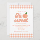 Zwei Sweet Peach 2. Geburtstag Einladung (Vorderseite)