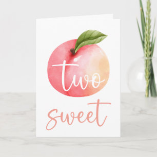 Zwei Sweet Peach Happy Birthday Card Karte