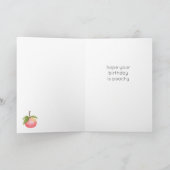 Zwei Sweet Peach Happy Birthday Card Karte (Innenseite)
