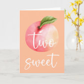 Zwei Sweet Peach Happy Birthday Card Karte (Gelbe Blume)