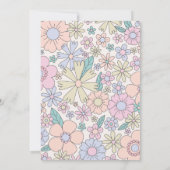 Zwei Sweet Retro Floral 2. Geburtstag Einladung (Rückseite)