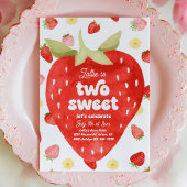 Zwei Sweet Strawberry 2. Geburtstag Einladungen