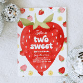 Zwei Sweet Strawberry 2. Geburtstag Einladungen