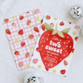 Zwei Sweet Strawberry 2. Geburtstag Einladungen