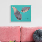 Zwei Swimmingpools, die überzogene Leinwand bemale (Insitu (Wohnzimmer))