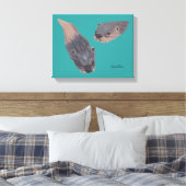Zwei Swimmingpools, die überzogene Leinwand bemale (Insitu (Schlafzimmer))