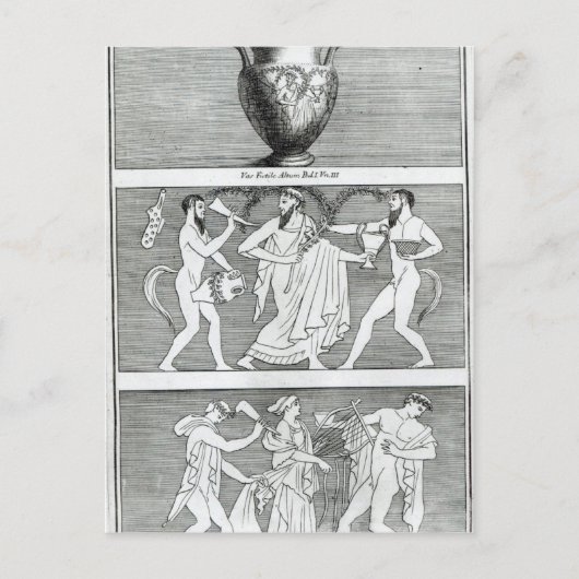 Zwei Szenen aus einer etruskischen Vase Postkarte (Vorderseite)
