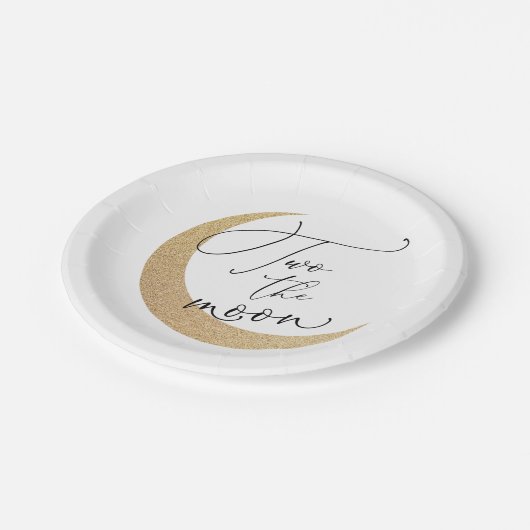 Zwei Tage am Mond Pappteller (Schrägansicht)