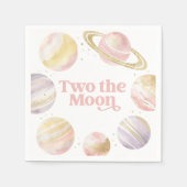 Zwei Tage auf dem Mond Weltraum Serviette (Vorderseite)