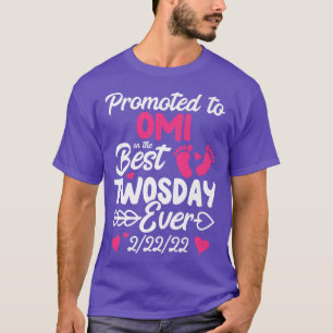 Zwei Tage befördert Omi Oma neue Baby Ankündigung T-Shirt