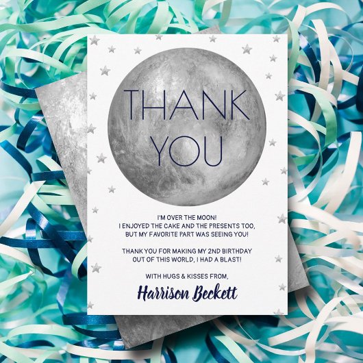 Zwei Tage der Mond Dankeskarte