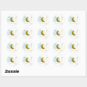 Zwei Tage der Mond Runder Aufkleber (Blatt)