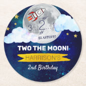 Zwei Tage der Mond Runder Pappuntersetzer (Vorderseite)