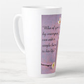 Zwei Tage Matthew 6:27 Latte Tasse (Linke Ecke)