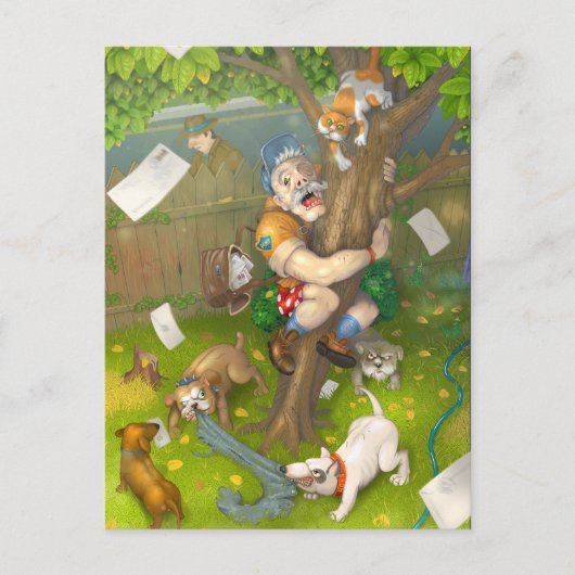 Zwei Tage vor der Pensionierung Postkarte (Vorderseite)