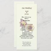 Zwei Taglilien haben ein Hochzeitsprogramm für Cha Programm (Vorne/Hinten)