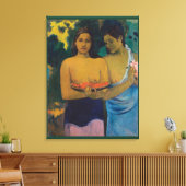 Zwei tahitianische Frauen (1899) von Paul Gauguin Leinwanddruck (Insitu (Wohnzimmer))