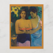 Zwei tahitianische Frauen (1899) von Paul Gauguin Postkarte (Vorderseite)