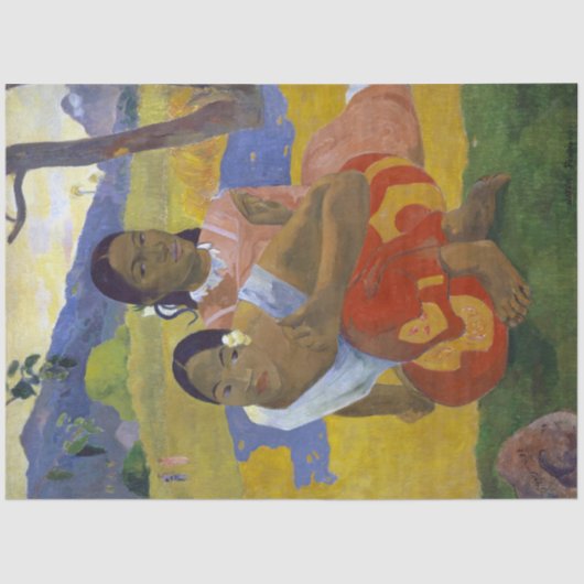 Zwei tahitianische Frauen, Gauguin Seidenpapier (Vorderseite)
