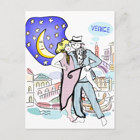 Zwei Tanger in Venedig Postkarte (Vorderseite)