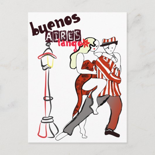 Zwei Tangueritos Tango Postkarte (Vorderseite)