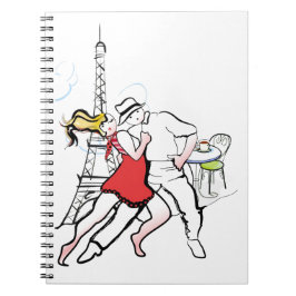 Zwei Tangueros in Paris Notizblock