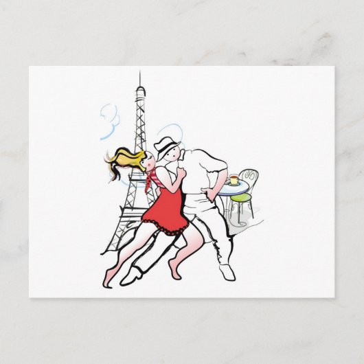 Zwei Tangueros in Paris Postkarte (Vorderseite)