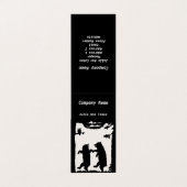 Zwei Tanzbären in Schwarz-weißer Silhouette in Hol Visitenkarten (Außenseite Aufgefaltet)