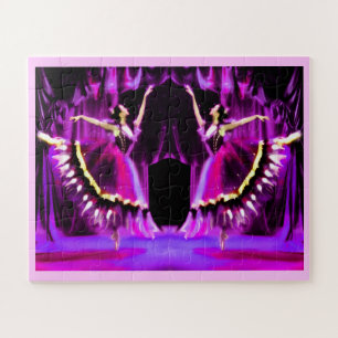 Zwei tanzende Balletttänzerinnen Kunst Puzzle