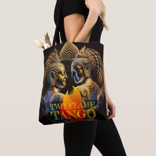 Zwei tanzende Buddhas-Tasche Tasche (Von Nahem)