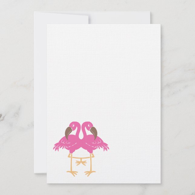 Zwei tanzende Flamingos (Vorderseite)
