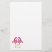 Zwei tanzende Flamingos Briefpapier (Vorderseite)