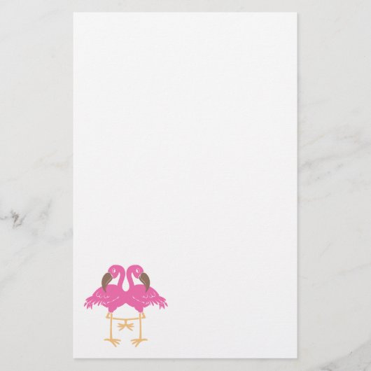 Zwei tanzende Flamingos Briefpapier (Vorderseite)