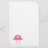 Zwei tanzende Flamingos Briefpapier (Vorne/Hinten)