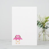 Zwei tanzende Flamingos Briefpapier (Stehend Vorderseite)