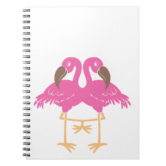 Zwei tanzende Flamingos Notizblock (Vorderseite)
