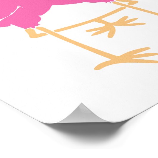 Zwei tanzende Flamingos Poster (Ecke)