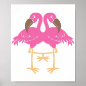 Zwei tanzende Flamingos Poster (Vorne)