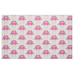Zwei tanzende Flamingos Stoff