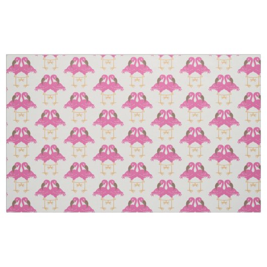 Zwei tanzende Flamingos Stoff (Fat Quarter (45,7 x 55,9 cm))