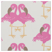 Zwei tanzende Flamingos Stoff (Nahaufnahme)