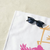 Zwei tanzende Flamingos Strandtuch (Beispiel)