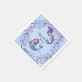 Zwei tanzende Meerjungfrau Serviette (Ecke)