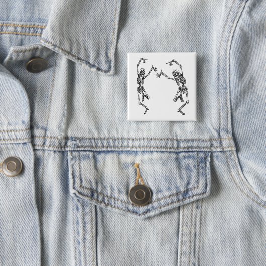 Zwei tanzender Skelett-Halloween-Knopf Button (Beispiel)