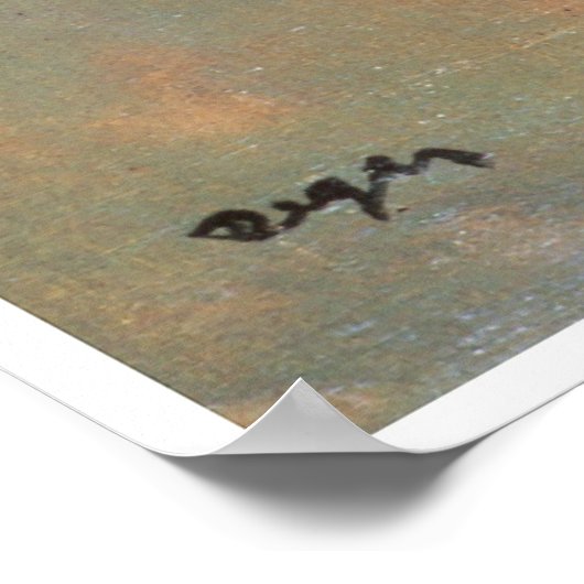 Zwei Tänzer auf einer Bühne, 1874 - Edgar Degas Poster (Ecke)